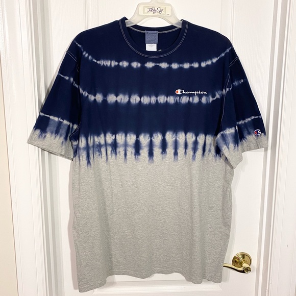 Champion LIFE Streak Dye Heritage Tee Oxford Grey Navy Men's 2XL - Picture 3 of 10